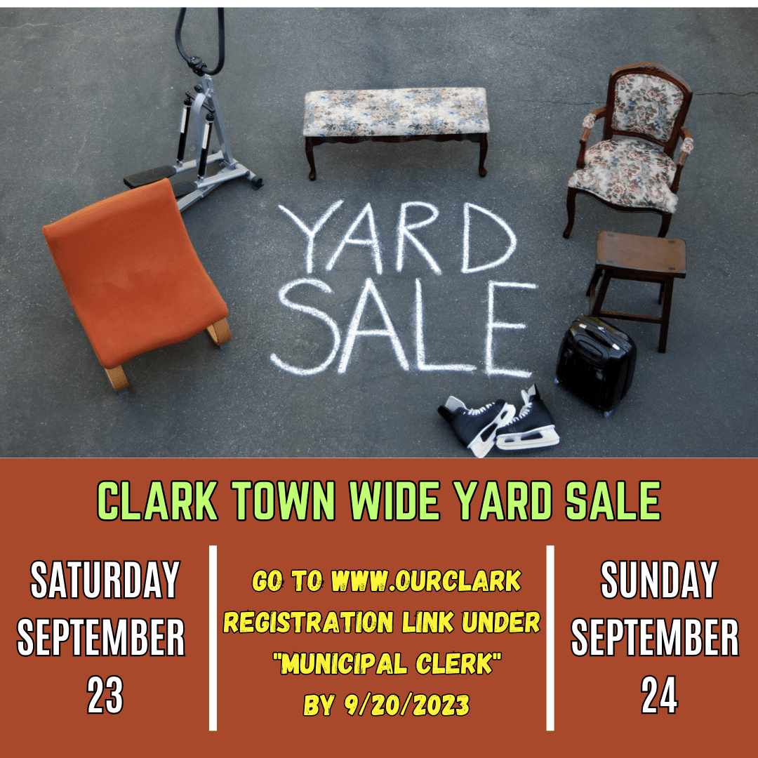 Clark Town Wide Yard Sale Rescheduled