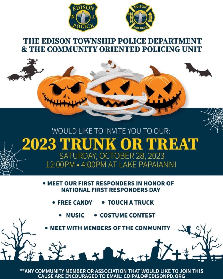 Edison Police 2023 Trunk or Treat Event